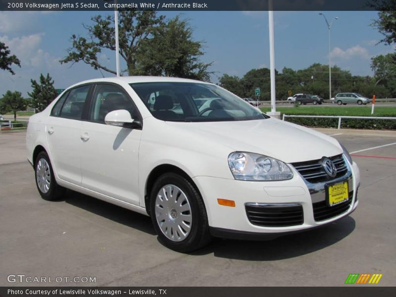 Campanella White / Anthracite Black 2008 Volkswagen Jetta S Sedan