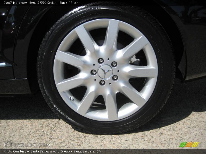 Black / Black 2007 Mercedes-Benz S 550 Sedan