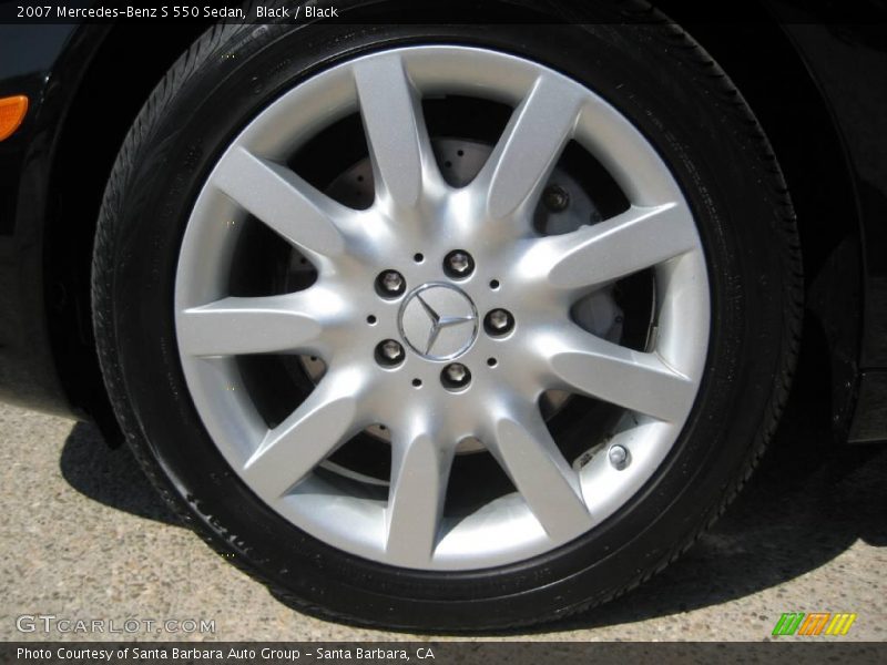 Black / Black 2007 Mercedes-Benz S 550 Sedan