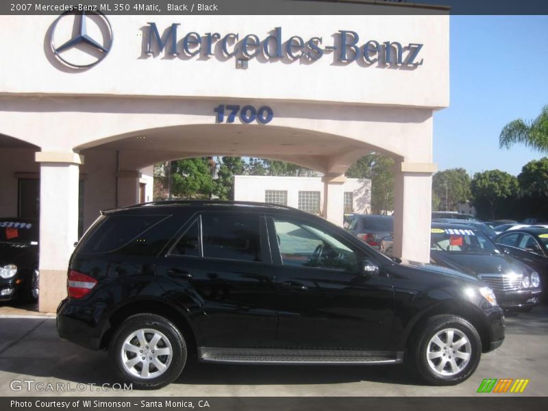Black / Black 2007 Mercedes-Benz ML 350 4Matic