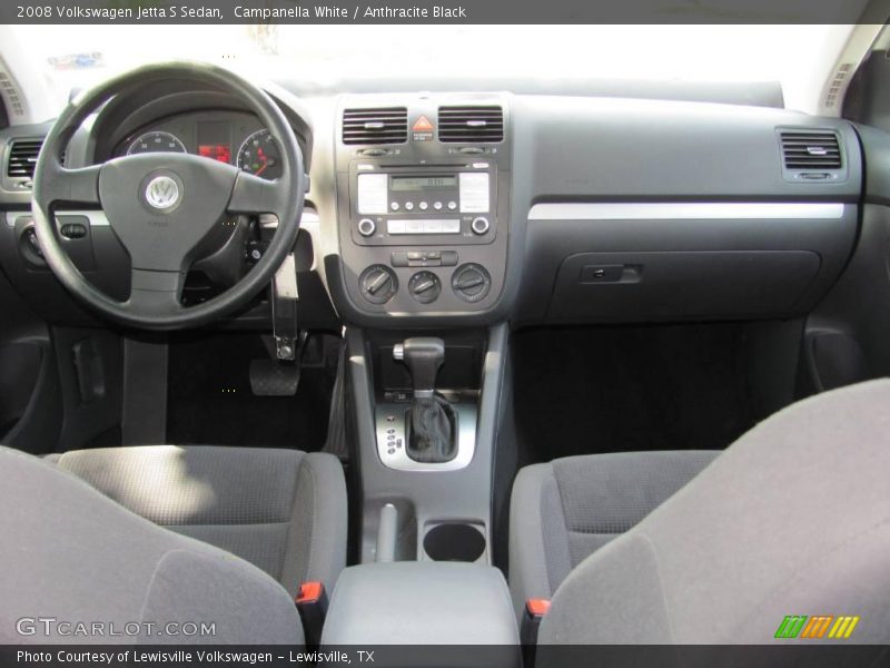 Campanella White / Anthracite Black 2008 Volkswagen Jetta S Sedan