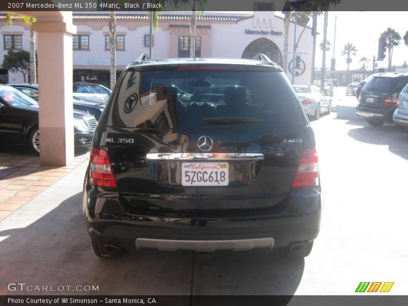 Black / Black 2007 Mercedes-Benz ML 350 4Matic