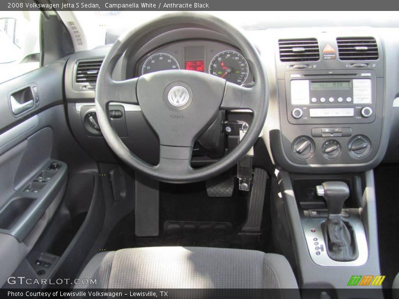 Campanella White / Anthracite Black 2008 Volkswagen Jetta S Sedan