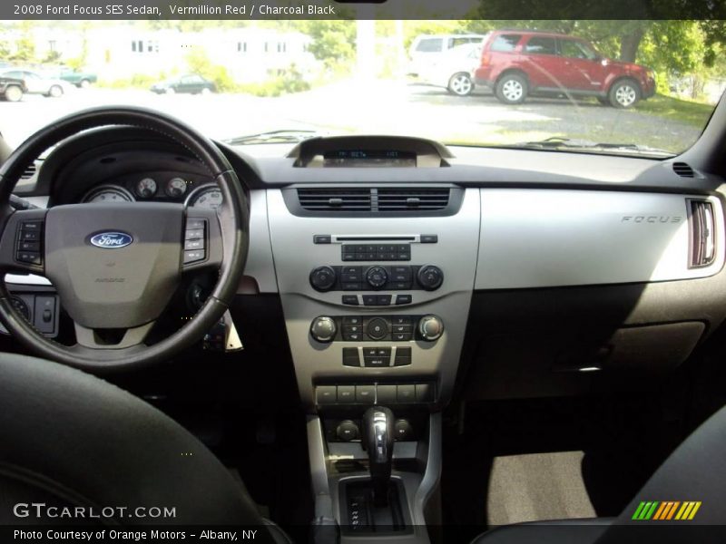 Vermillion Red / Charcoal Black 2008 Ford Focus SES Sedan