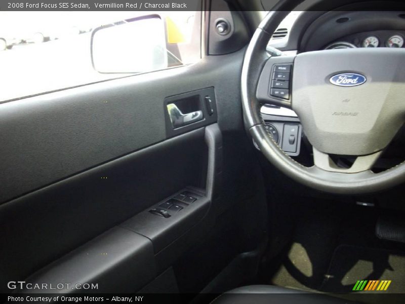 Vermillion Red / Charcoal Black 2008 Ford Focus SES Sedan