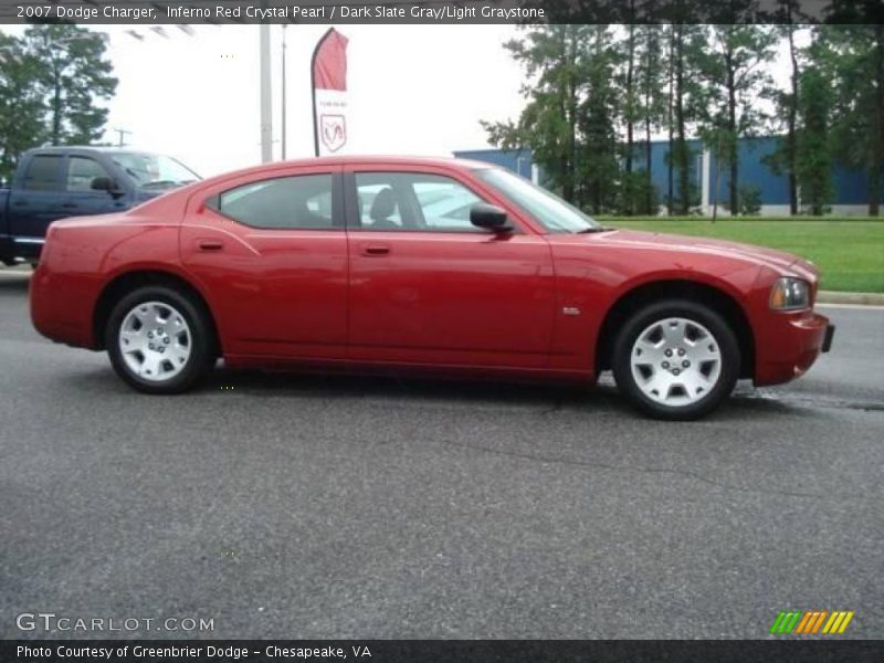 Inferno Red Crystal Pearl / Dark Slate Gray/Light Graystone 2007 Dodge Charger