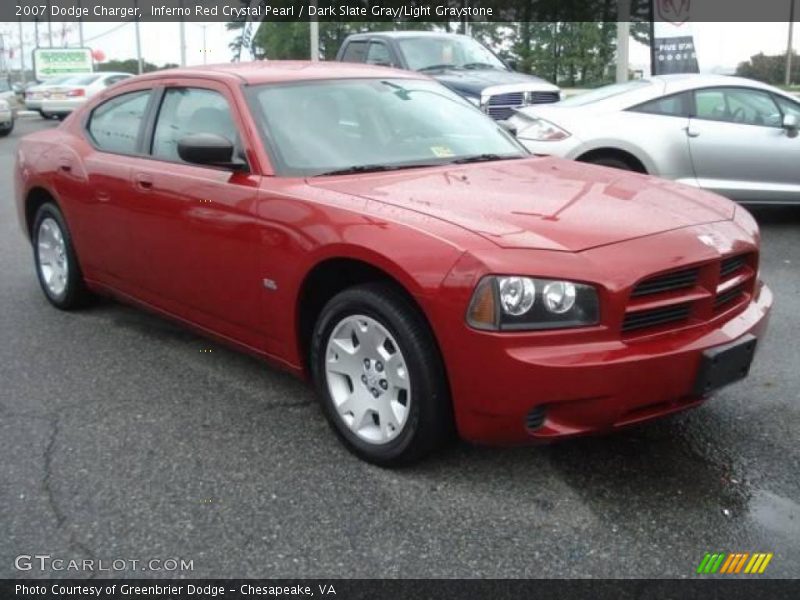 Inferno Red Crystal Pearl / Dark Slate Gray/Light Graystone 2007 Dodge Charger