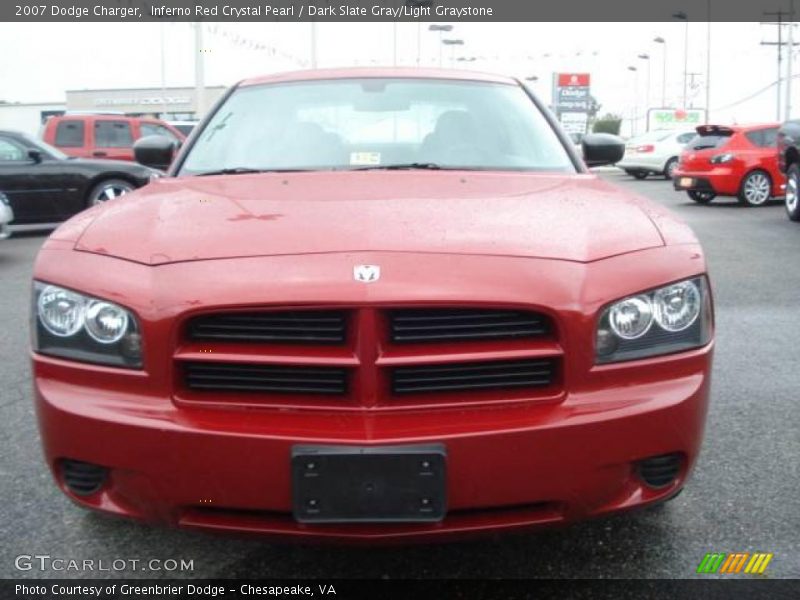 Inferno Red Crystal Pearl / Dark Slate Gray/Light Graystone 2007 Dodge Charger