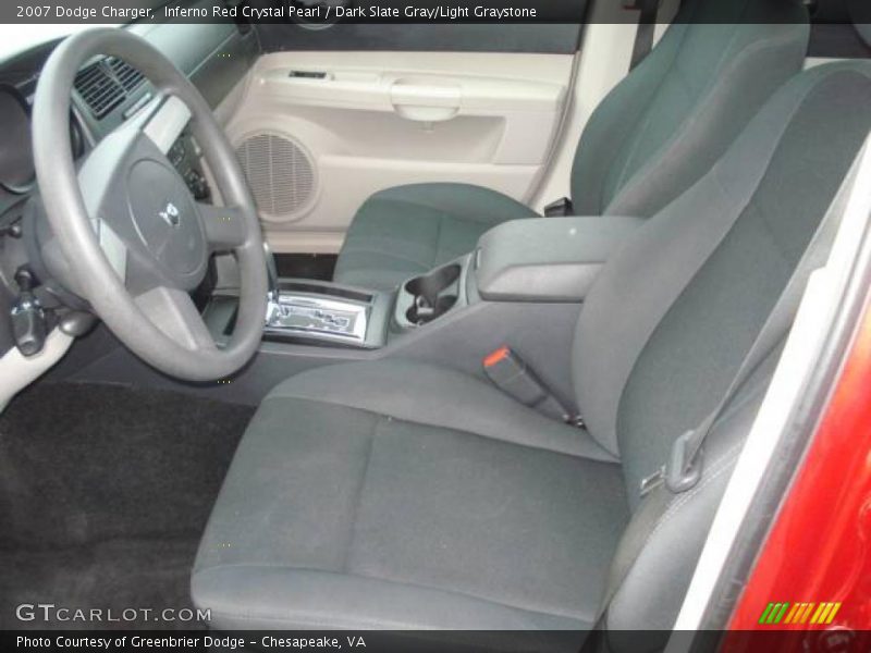Inferno Red Crystal Pearl / Dark Slate Gray/Light Graystone 2007 Dodge Charger