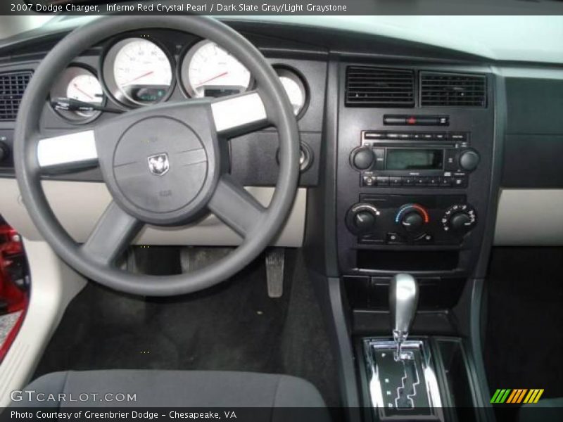 Inferno Red Crystal Pearl / Dark Slate Gray/Light Graystone 2007 Dodge Charger