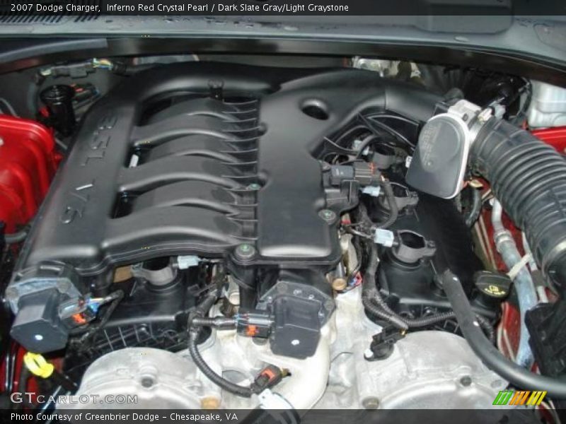Inferno Red Crystal Pearl / Dark Slate Gray/Light Graystone 2007 Dodge Charger