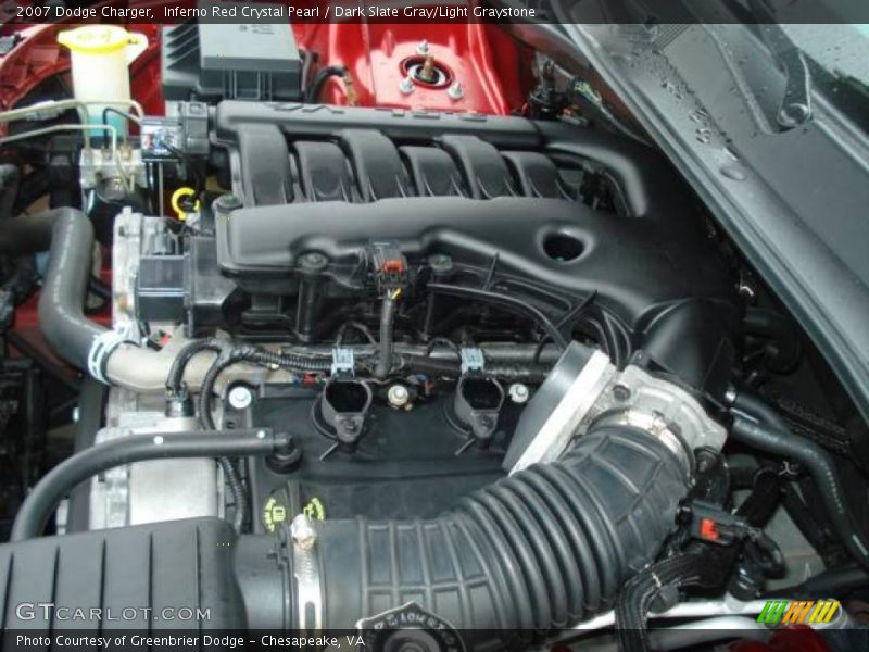 Inferno Red Crystal Pearl / Dark Slate Gray/Light Graystone 2007 Dodge Charger