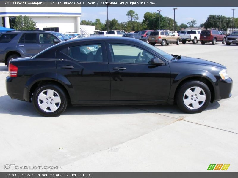 Brilliant Black Crystal Pearl / Dark Slate Gray/Light Slate Gray 2008 Dodge Avenger SE