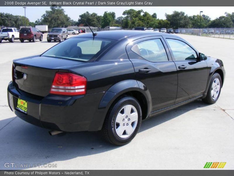 Brilliant Black Crystal Pearl / Dark Slate Gray/Light Slate Gray 2008 Dodge Avenger SE