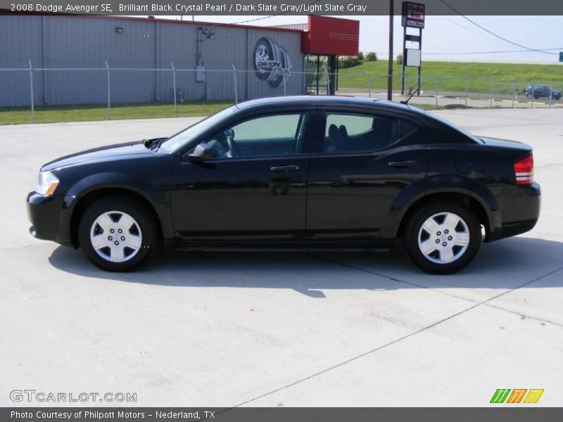 Brilliant Black Crystal Pearl / Dark Slate Gray/Light Slate Gray 2008 Dodge Avenger SE