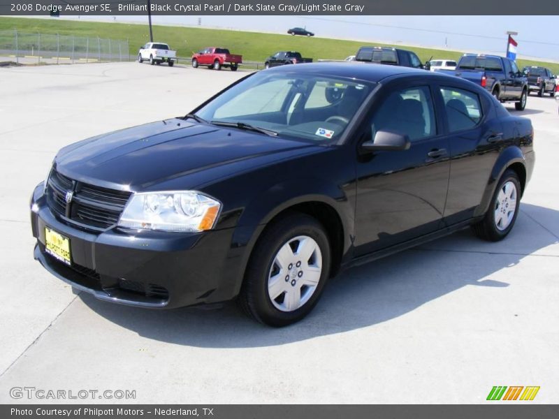 Brilliant Black Crystal Pearl / Dark Slate Gray/Light Slate Gray 2008 Dodge Avenger SE