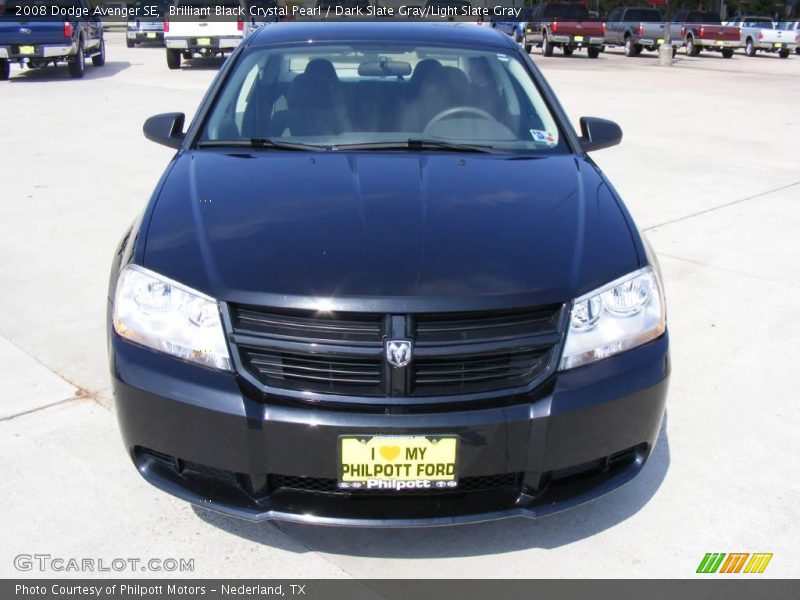 Brilliant Black Crystal Pearl / Dark Slate Gray/Light Slate Gray 2008 Dodge Avenger SE