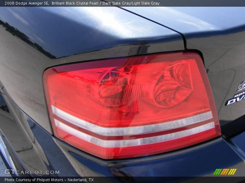 Brilliant Black Crystal Pearl / Dark Slate Gray/Light Slate Gray 2008 Dodge Avenger SE
