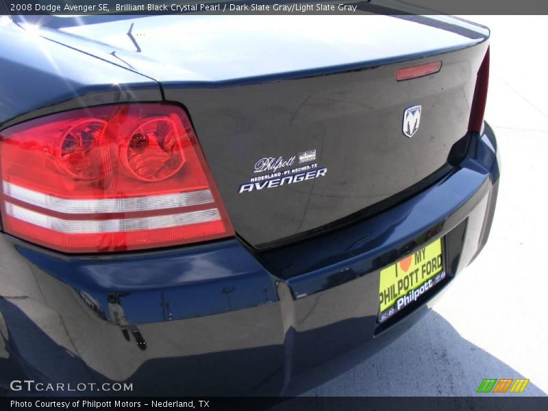 Brilliant Black Crystal Pearl / Dark Slate Gray/Light Slate Gray 2008 Dodge Avenger SE