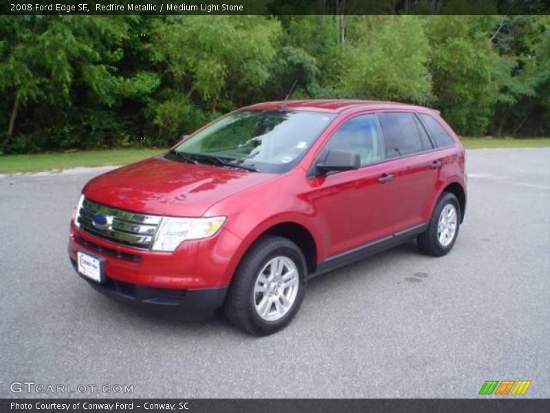 Redfire Metallic / Medium Light Stone 2008 Ford Edge SE