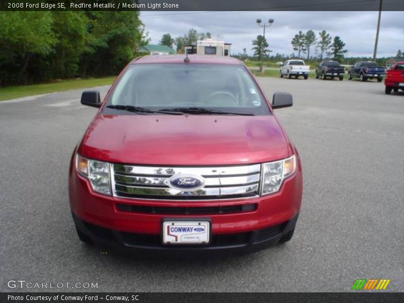 Redfire Metallic / Medium Light Stone 2008 Ford Edge SE