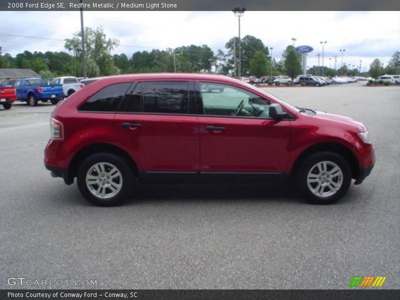 Redfire Metallic / Medium Light Stone 2008 Ford Edge SE
