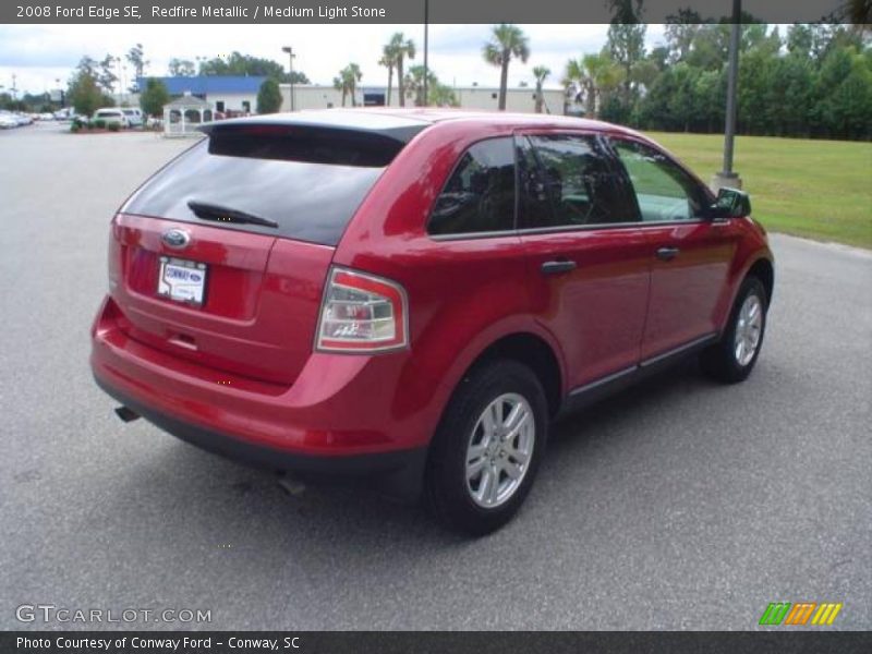 Redfire Metallic / Medium Light Stone 2008 Ford Edge SE