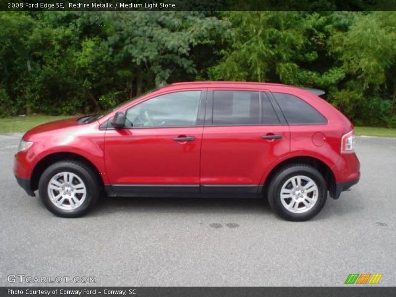 Redfire Metallic / Medium Light Stone 2008 Ford Edge SE