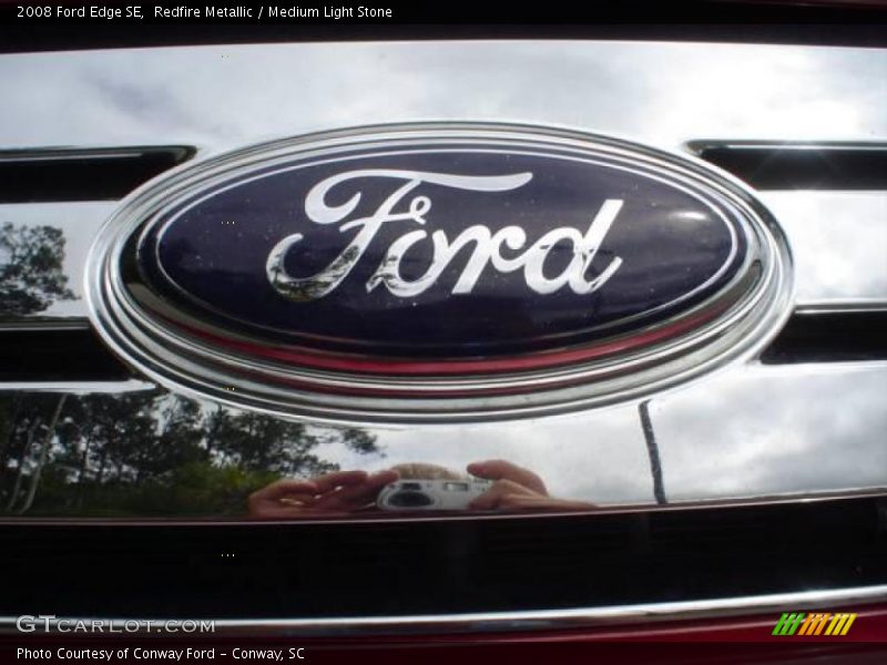 Redfire Metallic / Medium Light Stone 2008 Ford Edge SE
