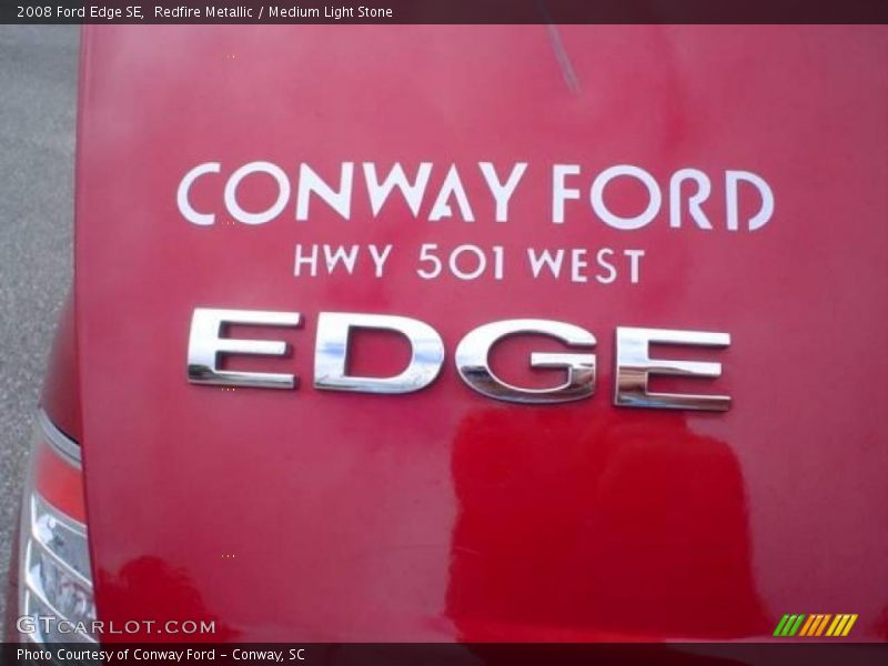 Redfire Metallic / Medium Light Stone 2008 Ford Edge SE