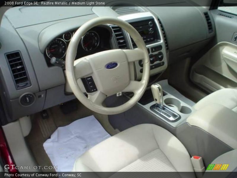 Redfire Metallic / Medium Light Stone 2008 Ford Edge SE