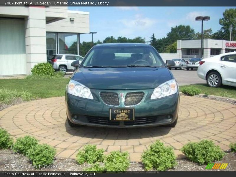 Emerald Green Metallic / Ebony 2007 Pontiac G6 V6 Sedan