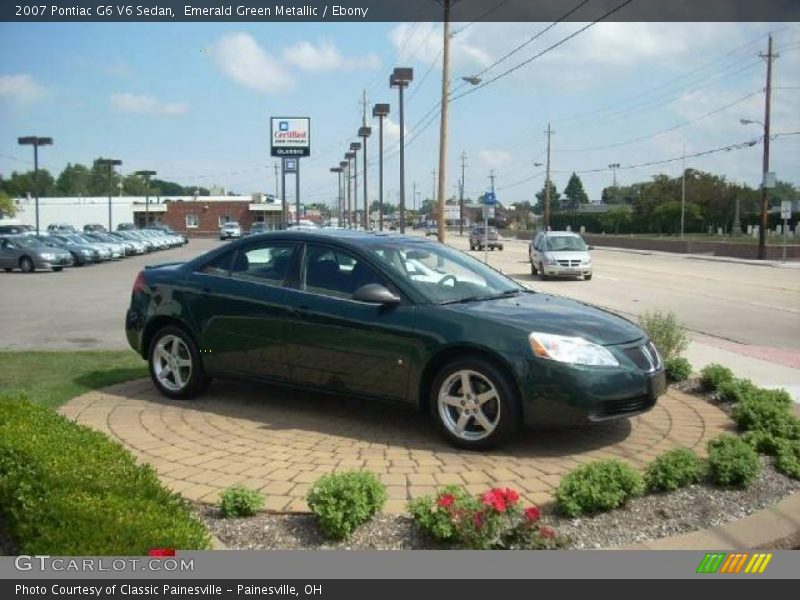 Emerald Green Metallic / Ebony 2007 Pontiac G6 V6 Sedan