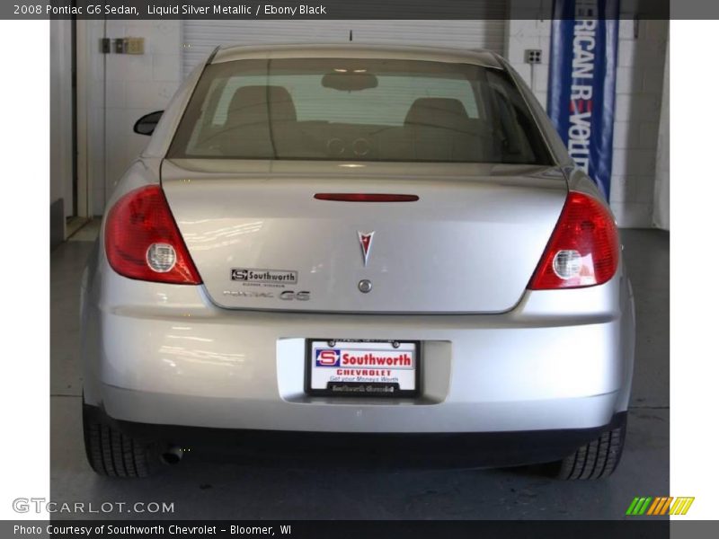 Liquid Silver Metallic / Ebony Black 2008 Pontiac G6 Sedan