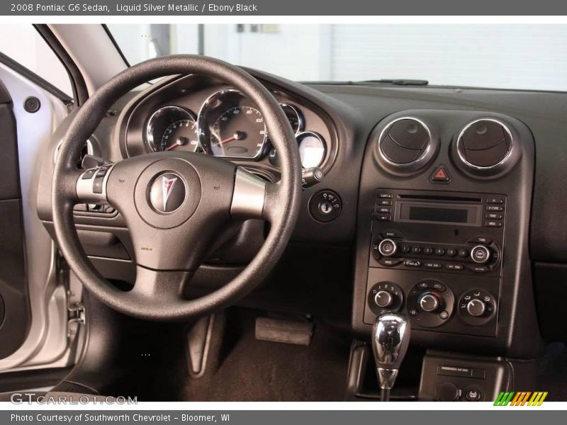 Liquid Silver Metallic / Ebony Black 2008 Pontiac G6 Sedan