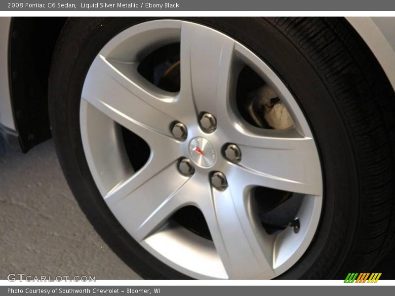 Liquid Silver Metallic / Ebony Black 2008 Pontiac G6 Sedan