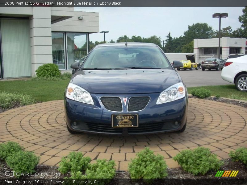 Midnight Blue Metallic / Ebony Black 2008 Pontiac G6 GT Sedan