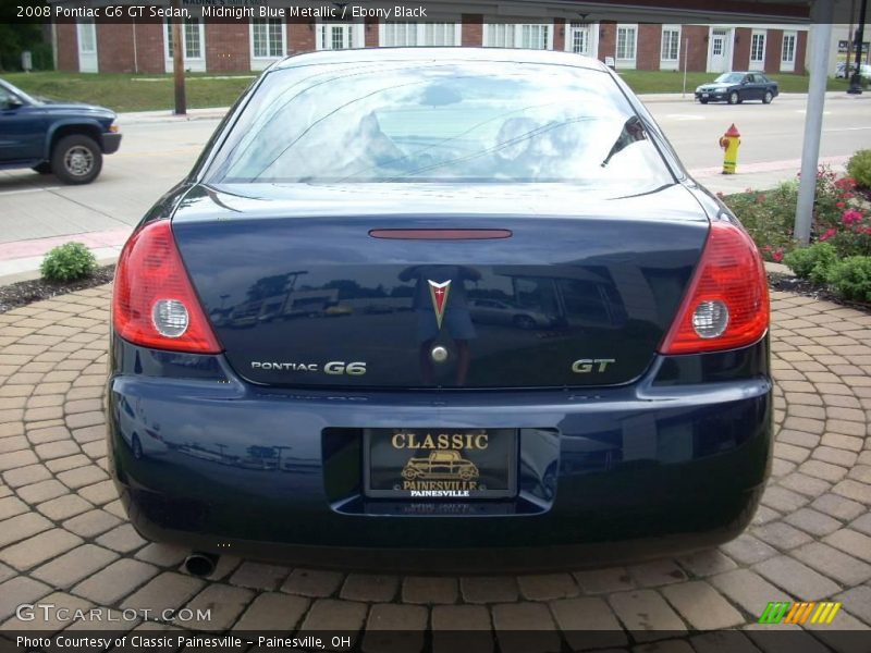 Midnight Blue Metallic / Ebony Black 2008 Pontiac G6 GT Sedan