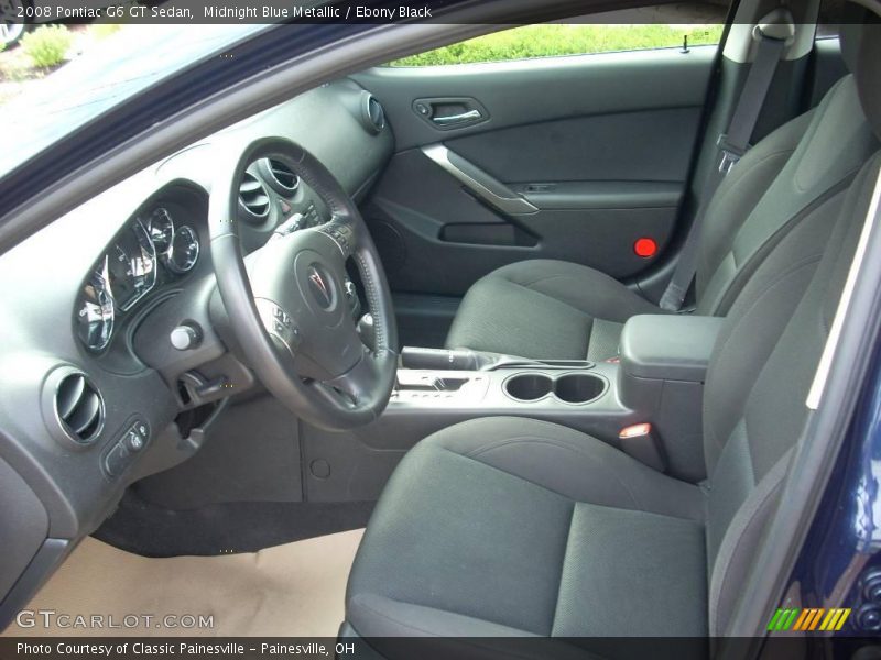 Midnight Blue Metallic / Ebony Black 2008 Pontiac G6 GT Sedan