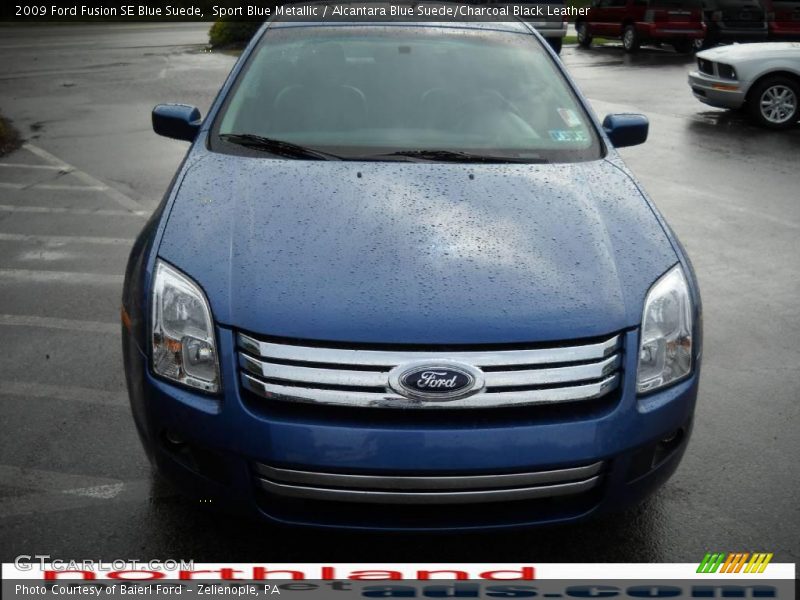Sport Blue Metallic / Alcantara Blue Suede/Charcoal Black Leather 2009 Ford Fusion SE Blue Suede
