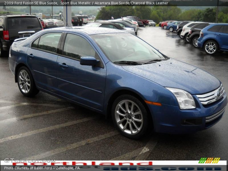 Sport Blue Metallic / Alcantara Blue Suede/Charcoal Black Leather 2009 Ford Fusion SE Blue Suede
