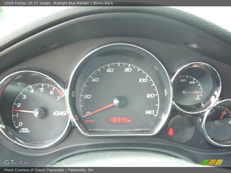 Midnight Blue Metallic / Ebony Black 2008 Pontiac G6 GT Sedan