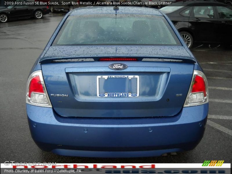 Sport Blue Metallic / Alcantara Blue Suede/Charcoal Black Leather 2009 Ford Fusion SE Blue Suede