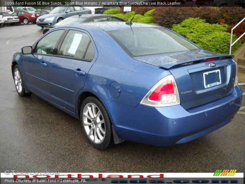 Sport Blue Metallic / Alcantara Blue Suede/Charcoal Black Leather 2009 Ford Fusion SE Blue Suede