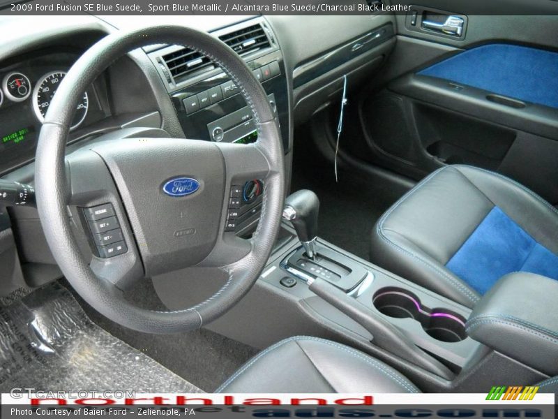 Sport Blue Metallic / Alcantara Blue Suede/Charcoal Black Leather 2009 Ford Fusion SE Blue Suede