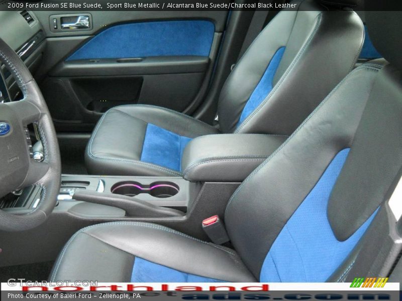 Sport Blue Metallic / Alcantara Blue Suede/Charcoal Black Leather 2009 Ford Fusion SE Blue Suede