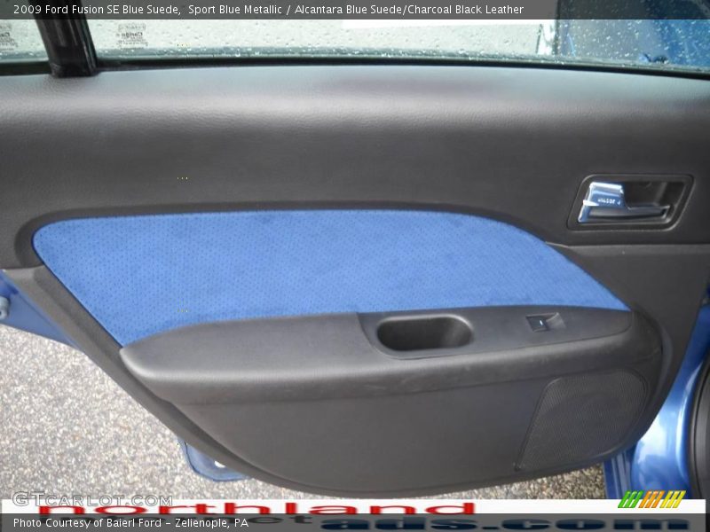 Sport Blue Metallic / Alcantara Blue Suede/Charcoal Black Leather 2009 Ford Fusion SE Blue Suede