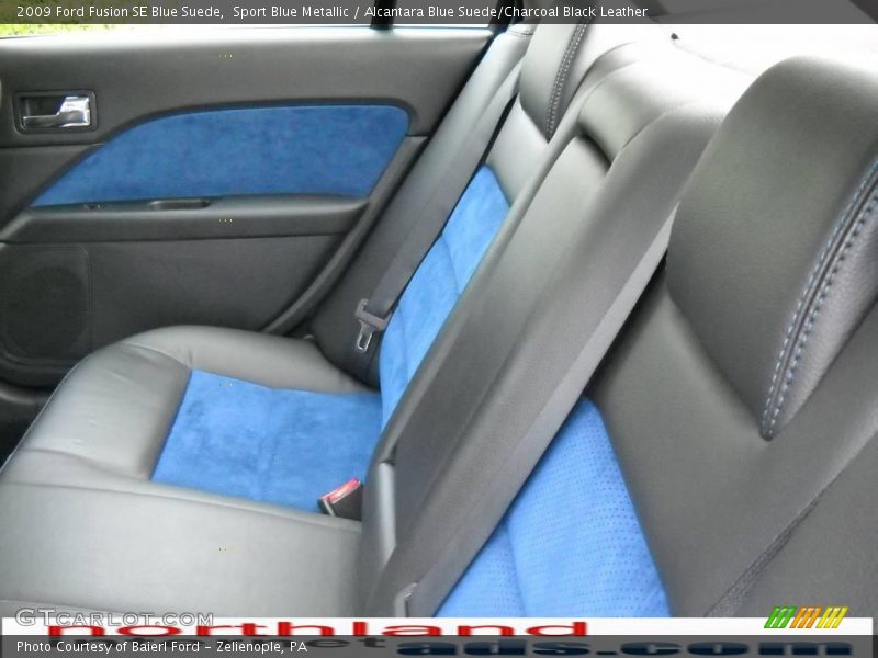 Sport Blue Metallic / Alcantara Blue Suede/Charcoal Black Leather 2009 Ford Fusion SE Blue Suede