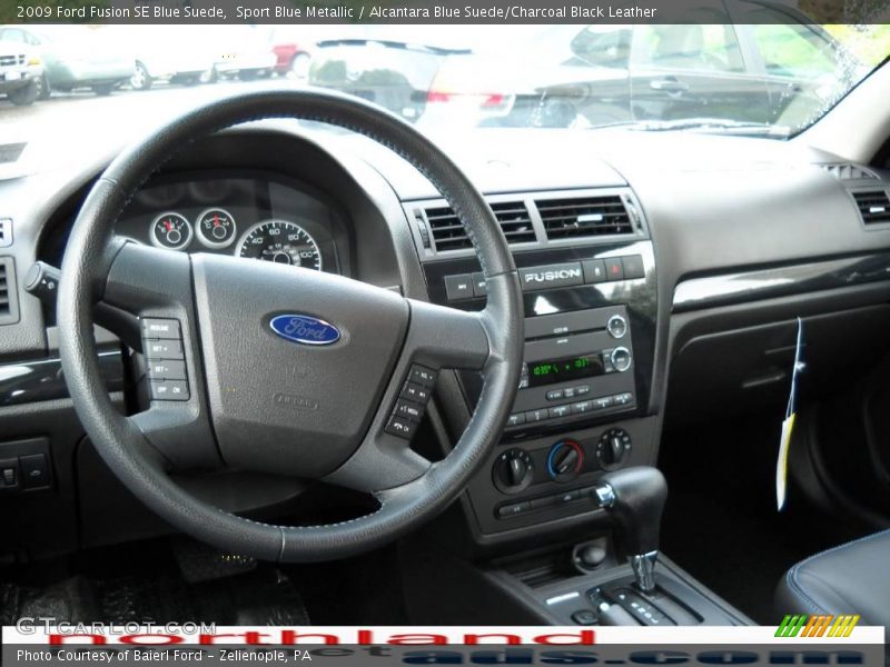 Sport Blue Metallic / Alcantara Blue Suede/Charcoal Black Leather 2009 Ford Fusion SE Blue Suede