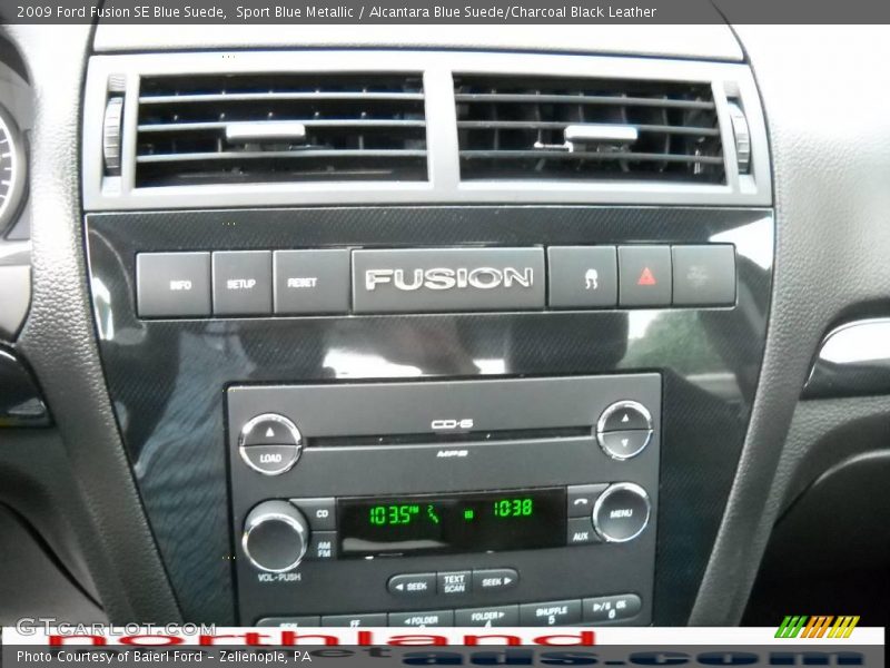 Sport Blue Metallic / Alcantara Blue Suede/Charcoal Black Leather 2009 Ford Fusion SE Blue Suede